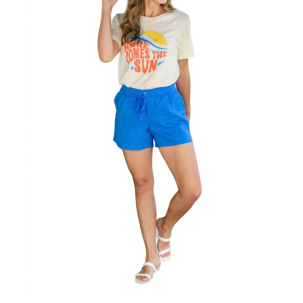 NEW CY FASHION start the day shorts in blue
